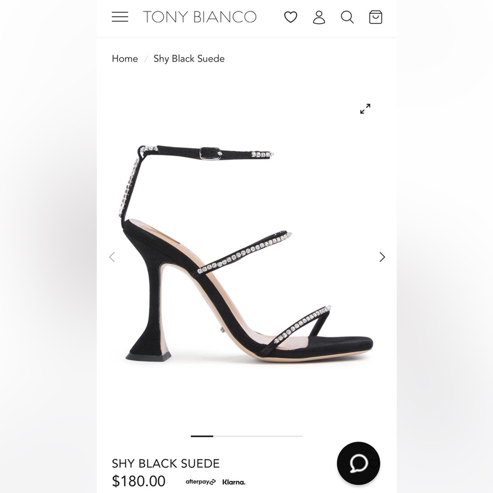 Tony Bianco Black Rhinestone Heels